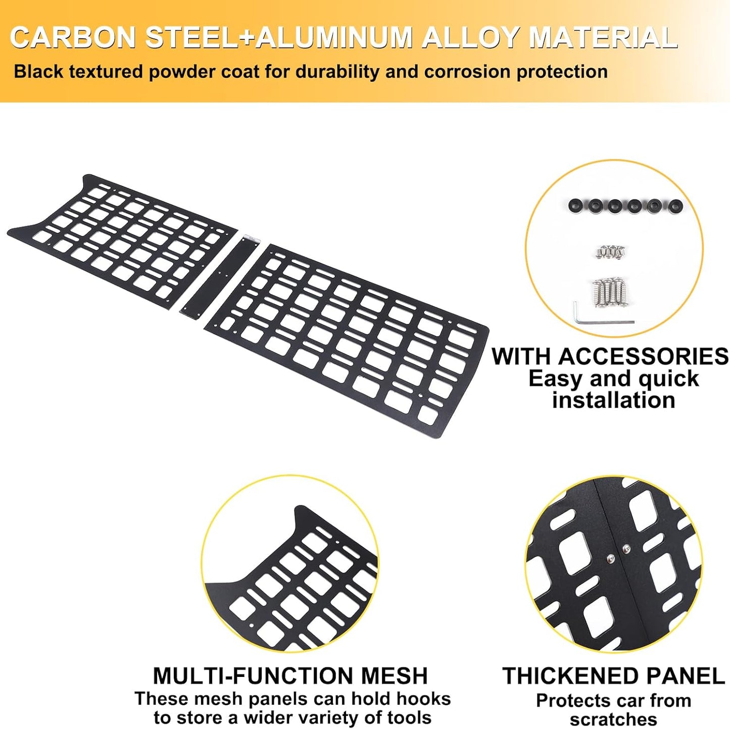 1PCS Tailgate Molle Panel Cargo Rack Compatible with Toyota Land Cruiser 250 Prado J250 LC250 2024 2025