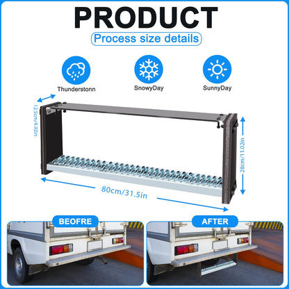 Universal Flexible Rubber Truck Step, Commercial Truck Accessories with 14" Wide x 10" Tall