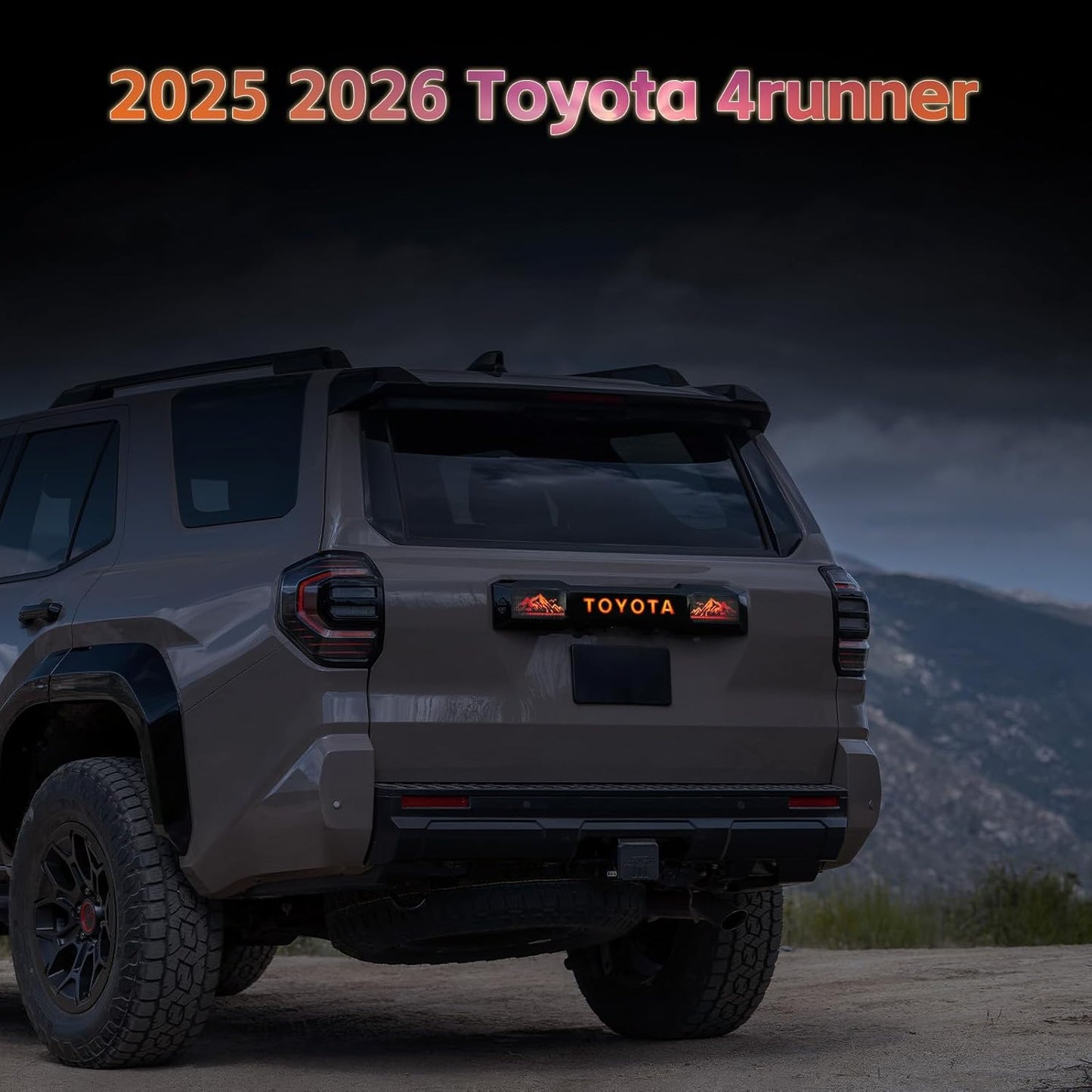 LED Trunk Tail Light for 2025 2026 Toyota 4Runner, Dynamic Flowing Turn Signal, Width Tailgate Ambient Lighting with Snow Mountain, Plug and Play, 2025 4Runner Accessories