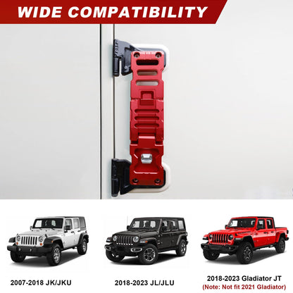 Aluminum Alloy Folding Door Hinge Step Compatible with Jeep Wrangler JK JKU JL JLU Gladiator JT 2007-2023(Not fit 2021 Gladiator)