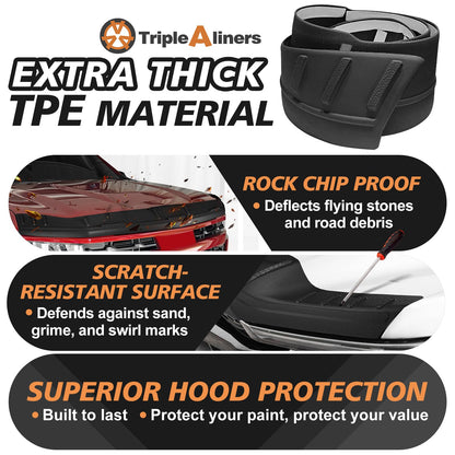 TPE Hood Bug Deflector Protector for 2024 - 2026 Ford Ranger