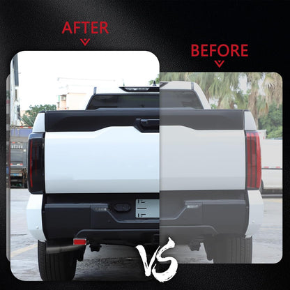 LLKUANG Rear Tail Light Cover Tail Lamp Shell Shade Guard Trim Frame Compatible with Toyota Tundra 2022 2023 2024 2025,ABS Car Taillight Protective Shell Bezels Smoke Black Taillight Shell Accessories