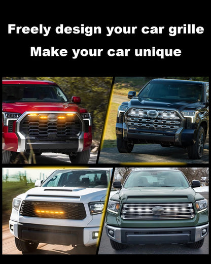 Front Bumper LED Raptor Grill Light for 2019-2025 Toyota Tundra