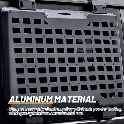 FURYENGRAVER Rear Window Storage Molle Panel Flank Kit Rear Window Protective Decoration for Jeep Wrangler 2018-2025 JL 4 Doors