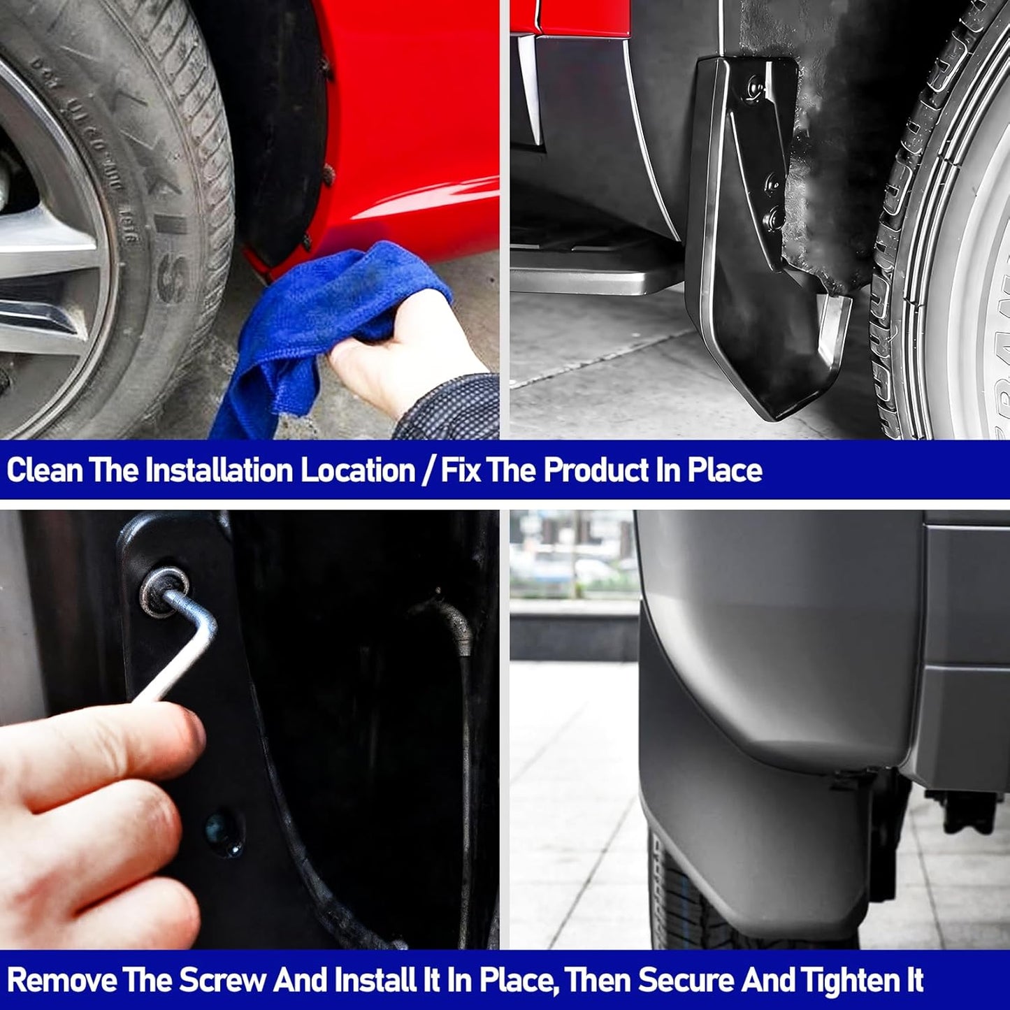 4PCS All-Weather Mud Flaps for Toyota Land Cruiser Prado 2025 2024