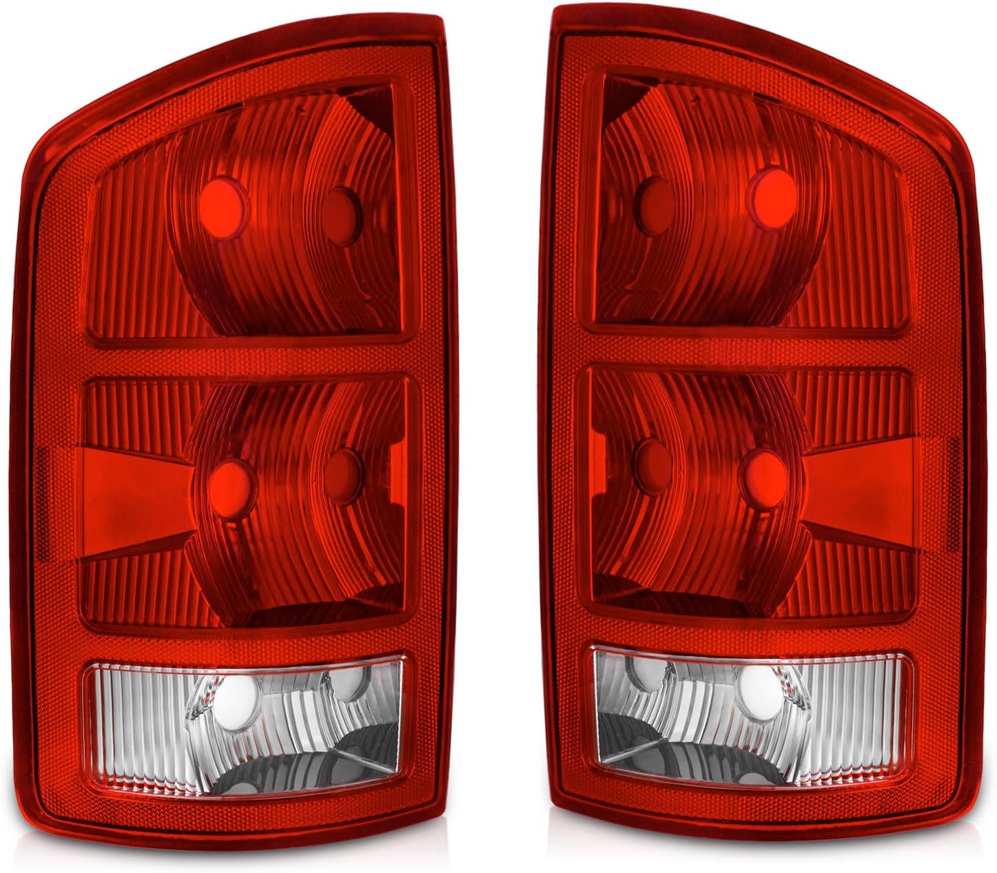 Tail Lights Assembly Compatible With 2002-2006 Dodge Ram 1500 2500 3500 Pickup Driver and Passenger Side Taillights Brake Signal Rear Lamp