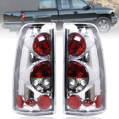 Tail Light for 1999-2006 Chevy Silverado & GMC Sierra - Left & Right Side, Black/Smoke, Black/Clear, Chrome/Clear - OMOTOR