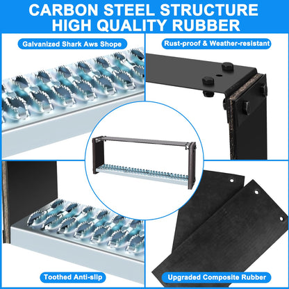 Universal Flexible Rubber Truck Step, Commercial Truck Accessories with 14" Wide x 10" Tall