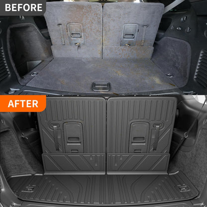 powoq Cargo Mat Compatible with 2016-2025 Dodge Durango 6&7 Seats Trunk Mat 3rd Backrest Mat Replacement for 2016-2025 Dodge Durango Accessories(Trunk Mat+3rd Row Backrest Mat)