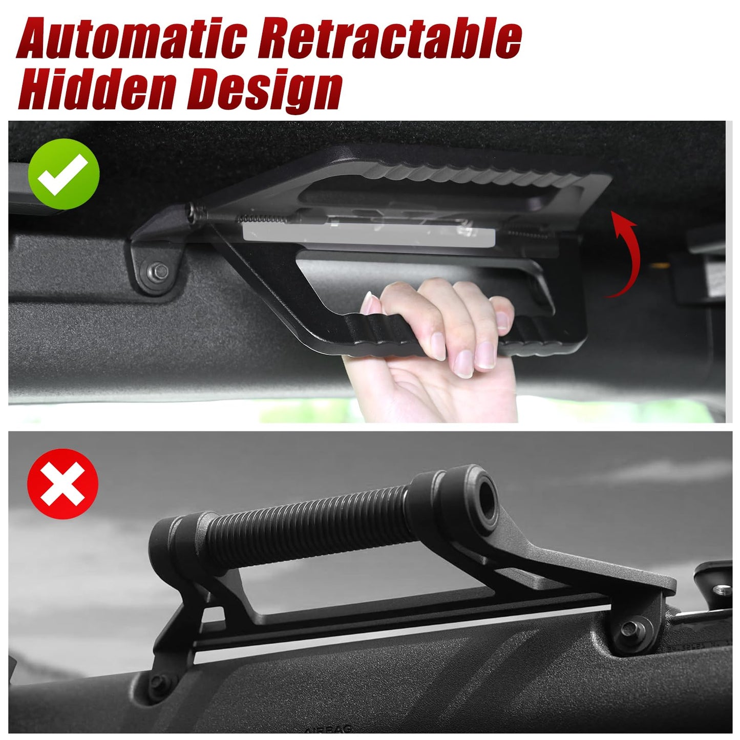 Aluminum Grab Handles with Demo Light Kit for Ford Bronco 2021-2025 2/4-Door (NOT for Bronco Raptor)