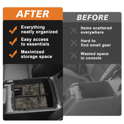 Center Console Organizer Compatible with 2025 2026 Ford Bronco (Not for 2-Door& Manual &Bronco Sport)