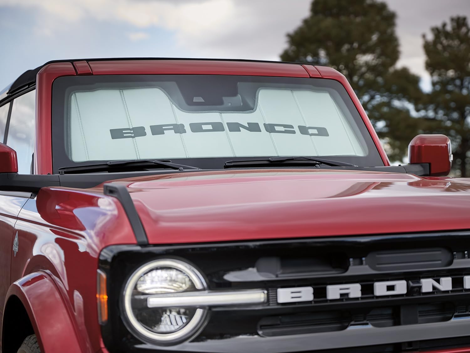 Ford UVS 100 Custom Sunscreen for Ford Bronco | Features Bronco Logo and Fits 2021-2025 | VM2DZ78519A02A