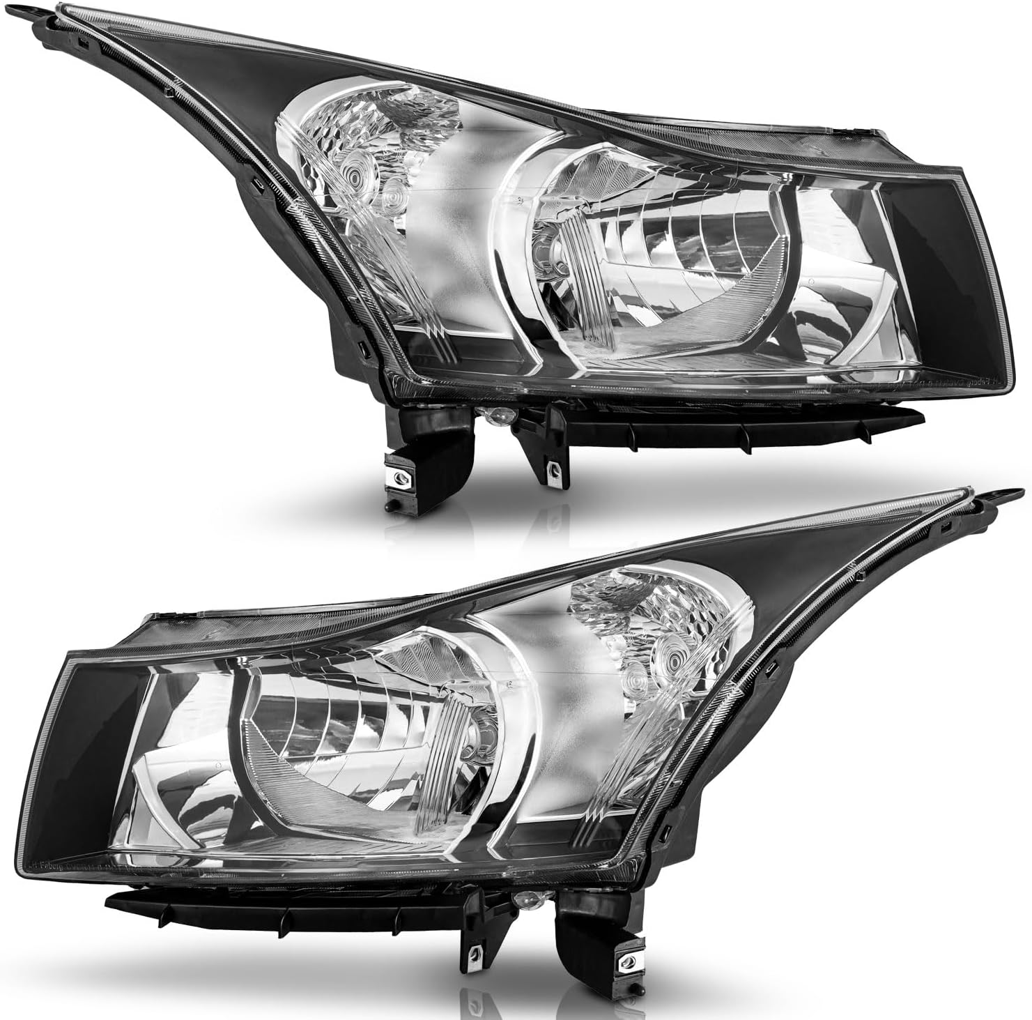 Headlight Assembly for 2011-2015 Chevy Cruze - Fits Diesel & L Models, Headlamp Replacement (Left & Right)
