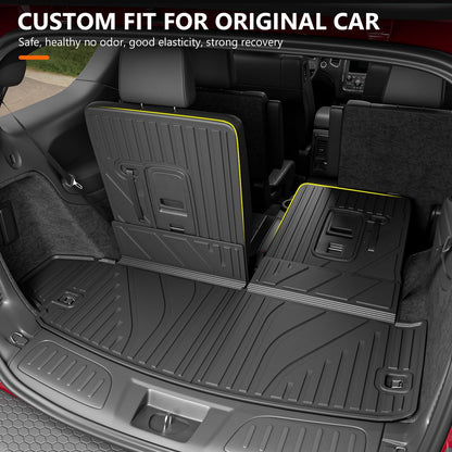powoq Cargo Mat Compatible with 2016-2025 Dodge Durango 6&7 Seats Trunk Mat 3rd Backrest Mat Replacement for 2016-2025 Dodge Durango Accessories(Trunk Mat+3rd Row Backrest Mat)