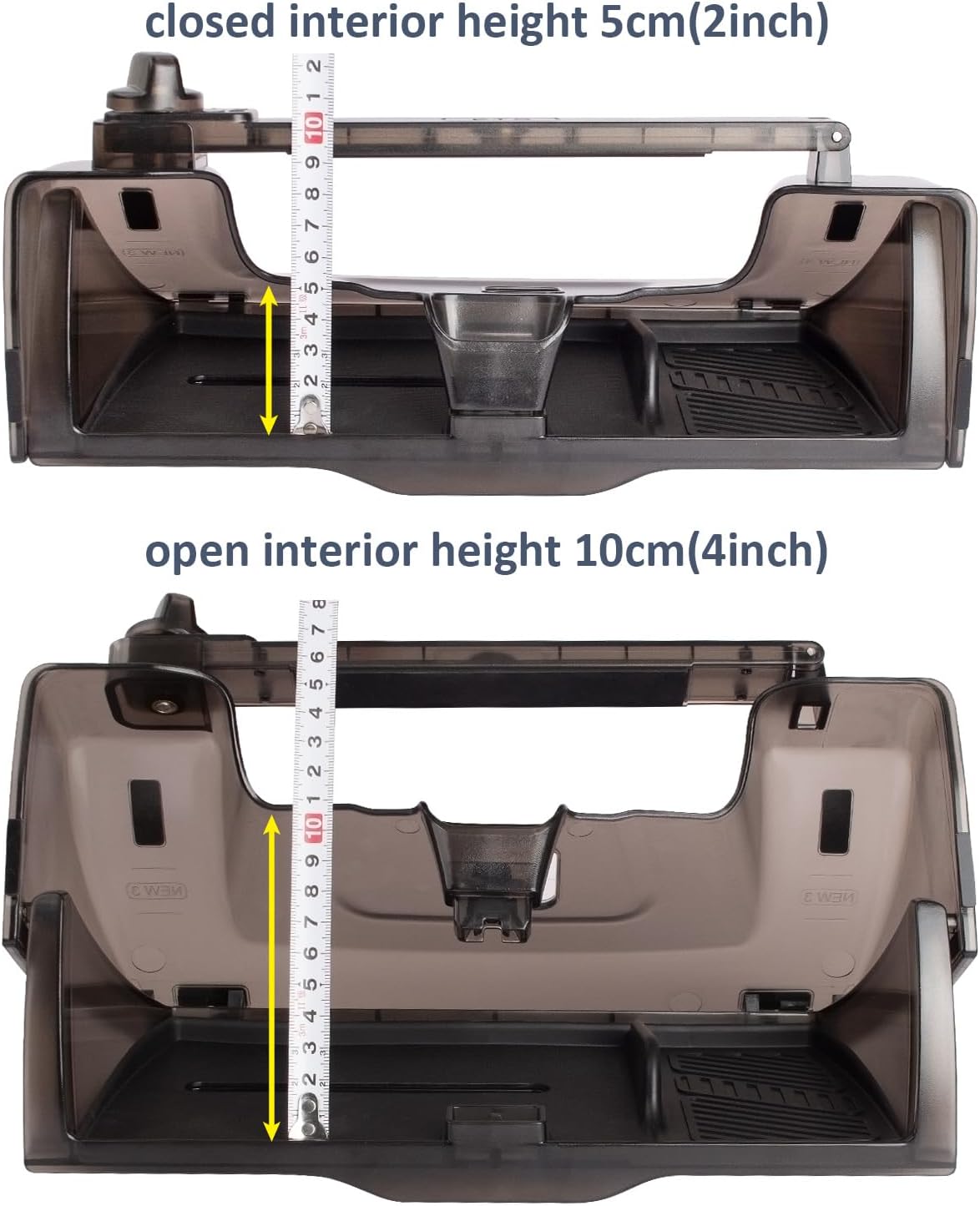 Under Screen Storage Organizer for Tesla Model Y Model 3 Accessories(include Juniper & Highland), Rattle-Free Push Latch Mechanism Perfect Fit, Tissue Dispenser, Hidden for Personal Valuables