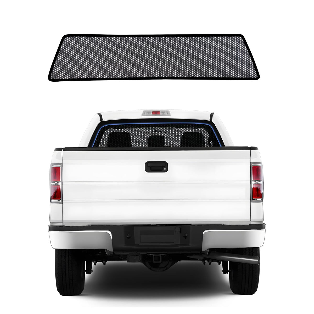 Rear Window Sunshade For Ford F150 2016-2024  UV-Block, Clear View, Heat Reduction