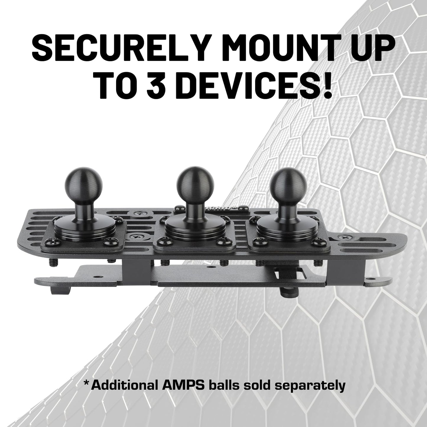 Multiple Device Metal Dash Mount Cell Phone Holder Compatible with 2019+ RAM Truck 1500, 2500, 3500, TRX, RHO