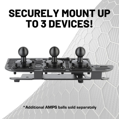 Multiple Device Metal Dash Mount Cell Phone Holder Compatible with 2019+ RAM Truck 1500, 2500, 3500, TRX, RHO