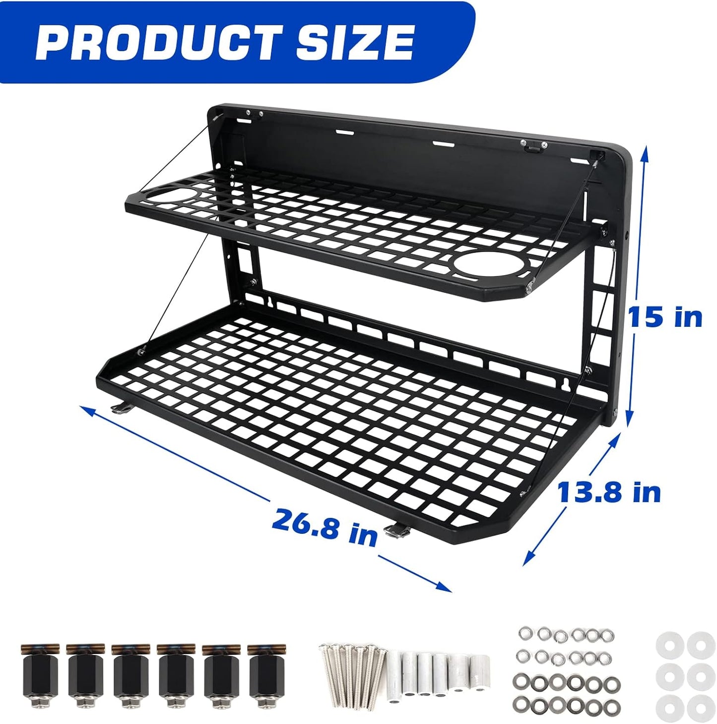 Aluminum Rear Tailgate Table for Jeep Wrangler JL JK JKU JLU