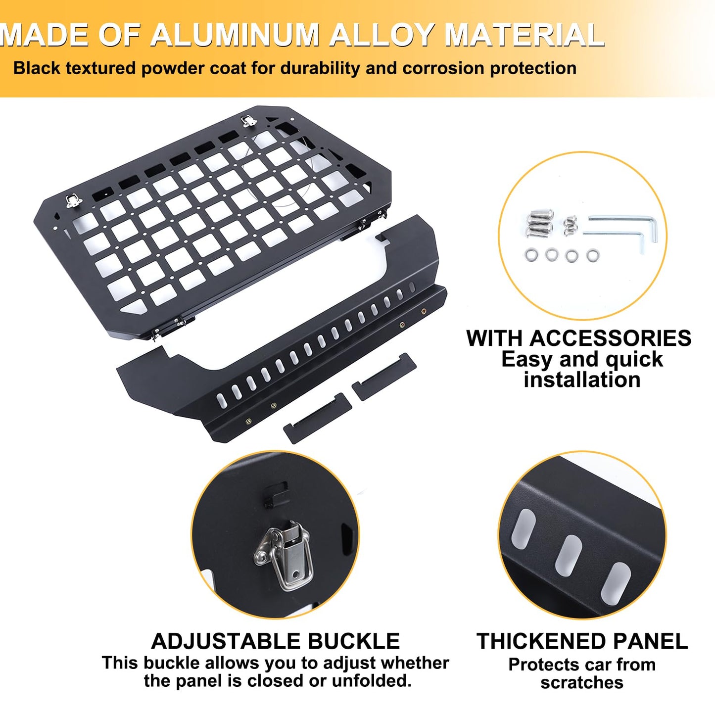 Rear Side Window Storage Molle Panel Compatible with Toyota Land Cruiser Prado 250 J250 LC250 2024 2025