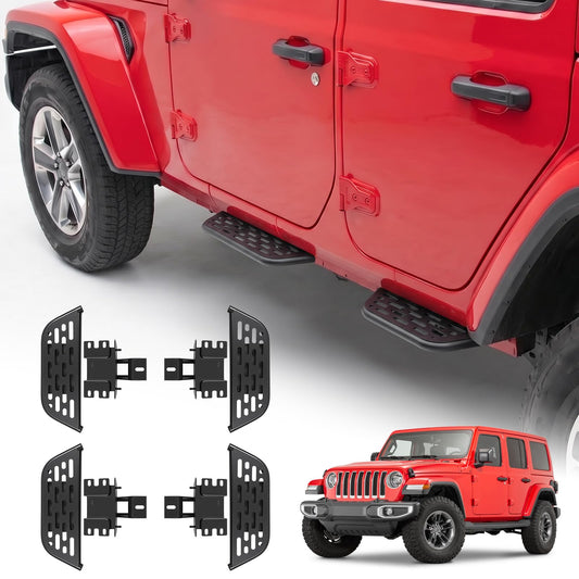 Steel Running Boards Fit for 2018-2025 Jeep Wrangler JL Gladiator 2020-2025