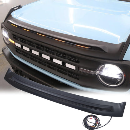 Hood Deflector with Amber Light for Ford Bronco 2021-2026
