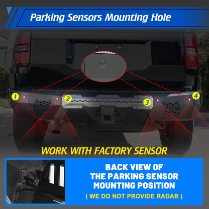 Rear Bumper Compatible with Toyota Land Cruiser LC250 2024 - 2026 with Side Wings & 2 * LED Pod Lights
