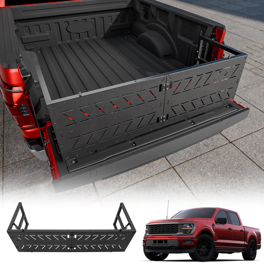 Flip-Over Truck Bed Extender Compatible with 2015-2026 Ford F150 2022-2025 F150 Lightning