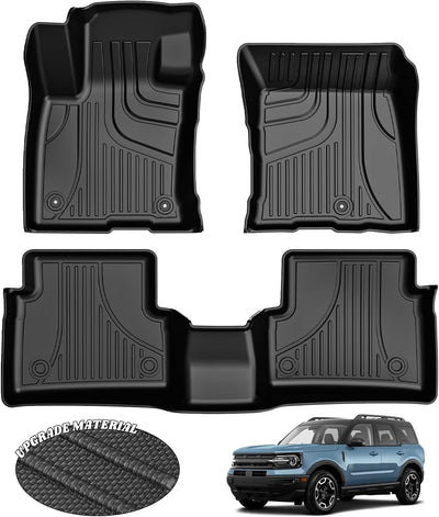 Black Anti Skid Car Floor Mats for Ford Bronco Sport 2021-2025
