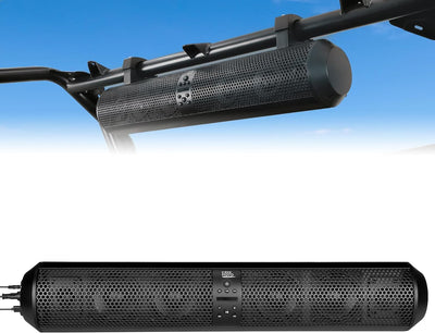UTV Sound Bar SXS Speaker Wireless Control Bluetooth Compatible X3 SoundBar with 2X Tweeter and 4X Subwoofer Compatible with Polaris Can am Talon CForce, for 1.56"- 2.25" Roll Cage