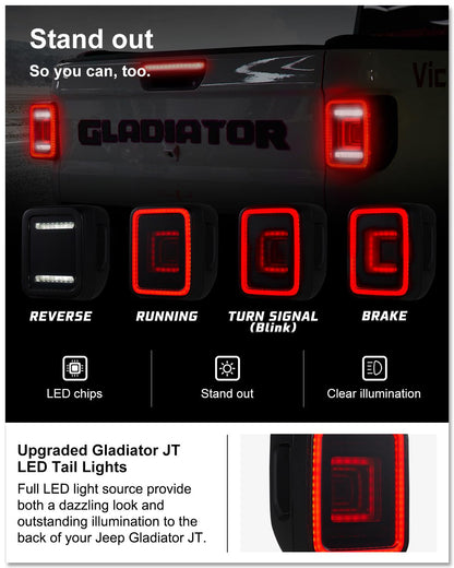 LED Tail Lights for 2020-2026 Jeep Gladiator JT