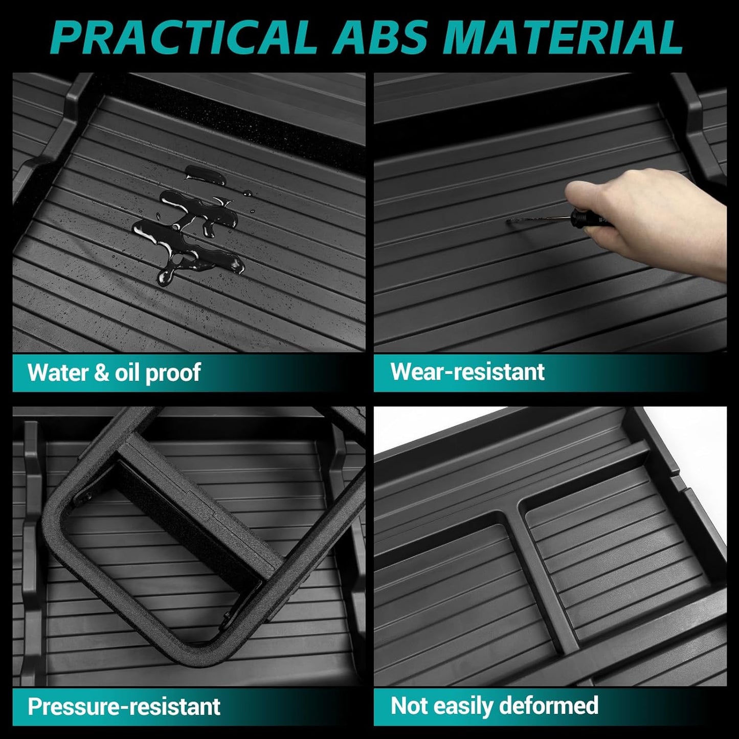 Hidden Trunk Organizer Tray Compatible with 2019-2025 Toyota RAV4 LE XLE XSE Hybrid (Not Prime)
