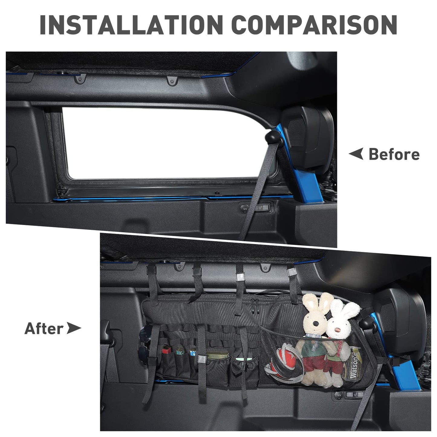 Rear Trunk Storage Bags for Ford Bronco 2021 2022+ 2Doors