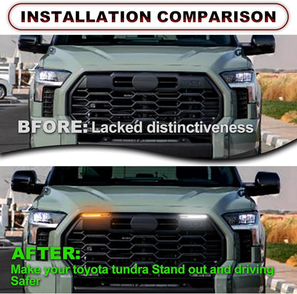 4PCS LED Front Grill Lights for Toyota Tundra 2022-2026 3rd Gen