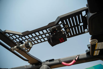 DV8 Offroad 2-Door Overhead Molle Panel for 2021-2025 Ford Bronco | Mounts Daily Gear & Supplies | Steel Grab Handle & Accessory Mount | (1) Light Mount | Black Powder Coat Finish | Steel Construction