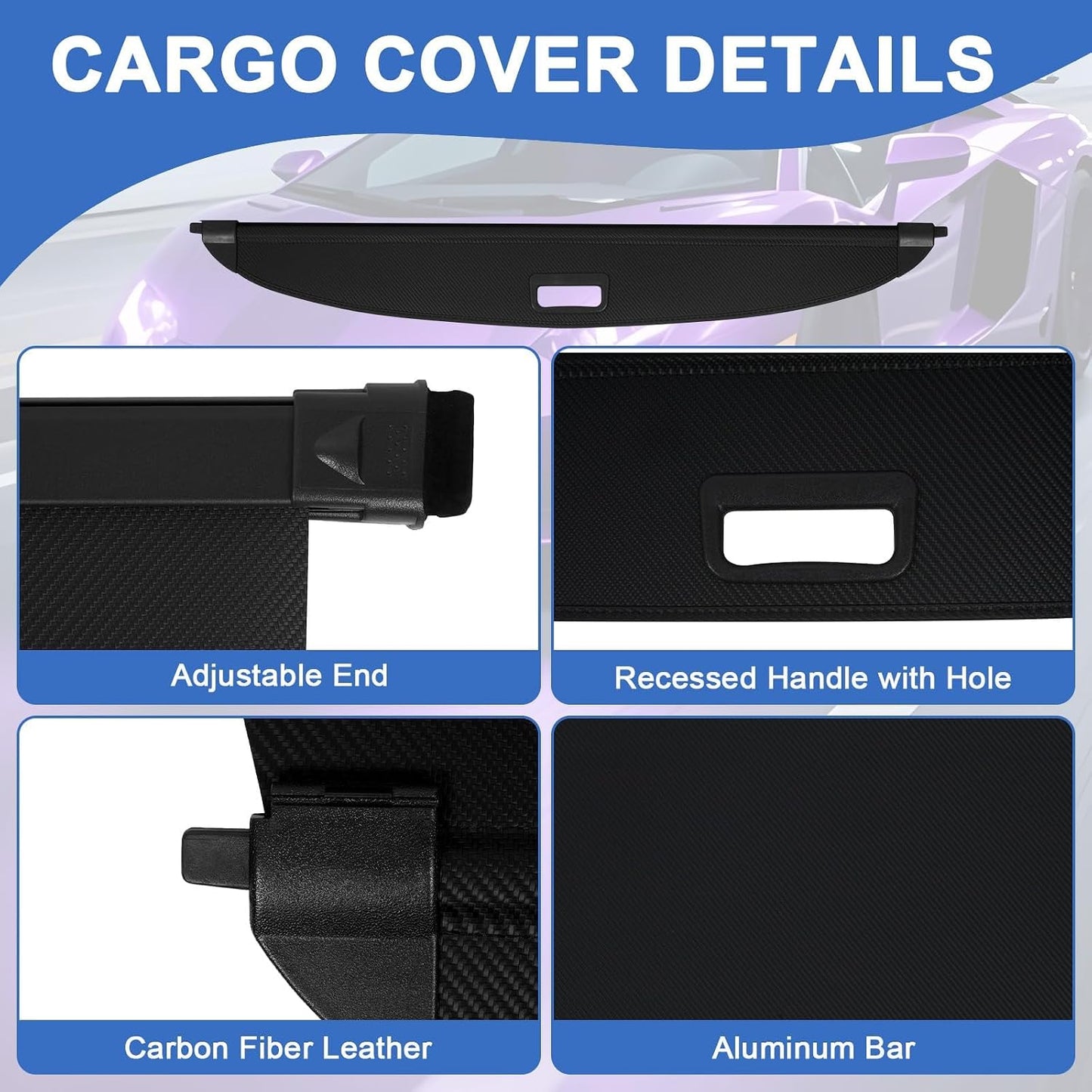 Retractable Cargo Cover for 2023 2024 2025 Kia Sportage