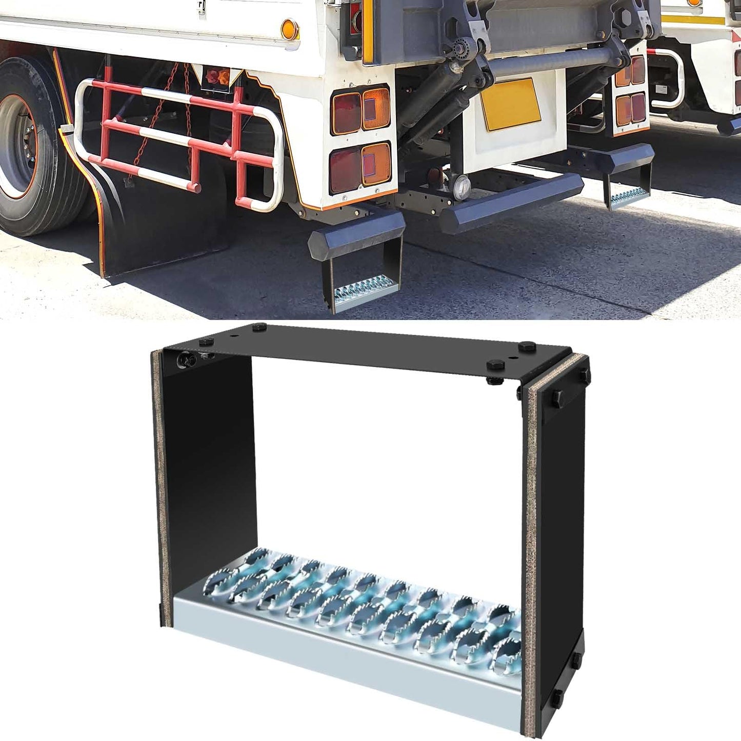Universal Flexible Rubber Truck Step, Commercial Truck Accessories with 14" Wide x 10" Tall