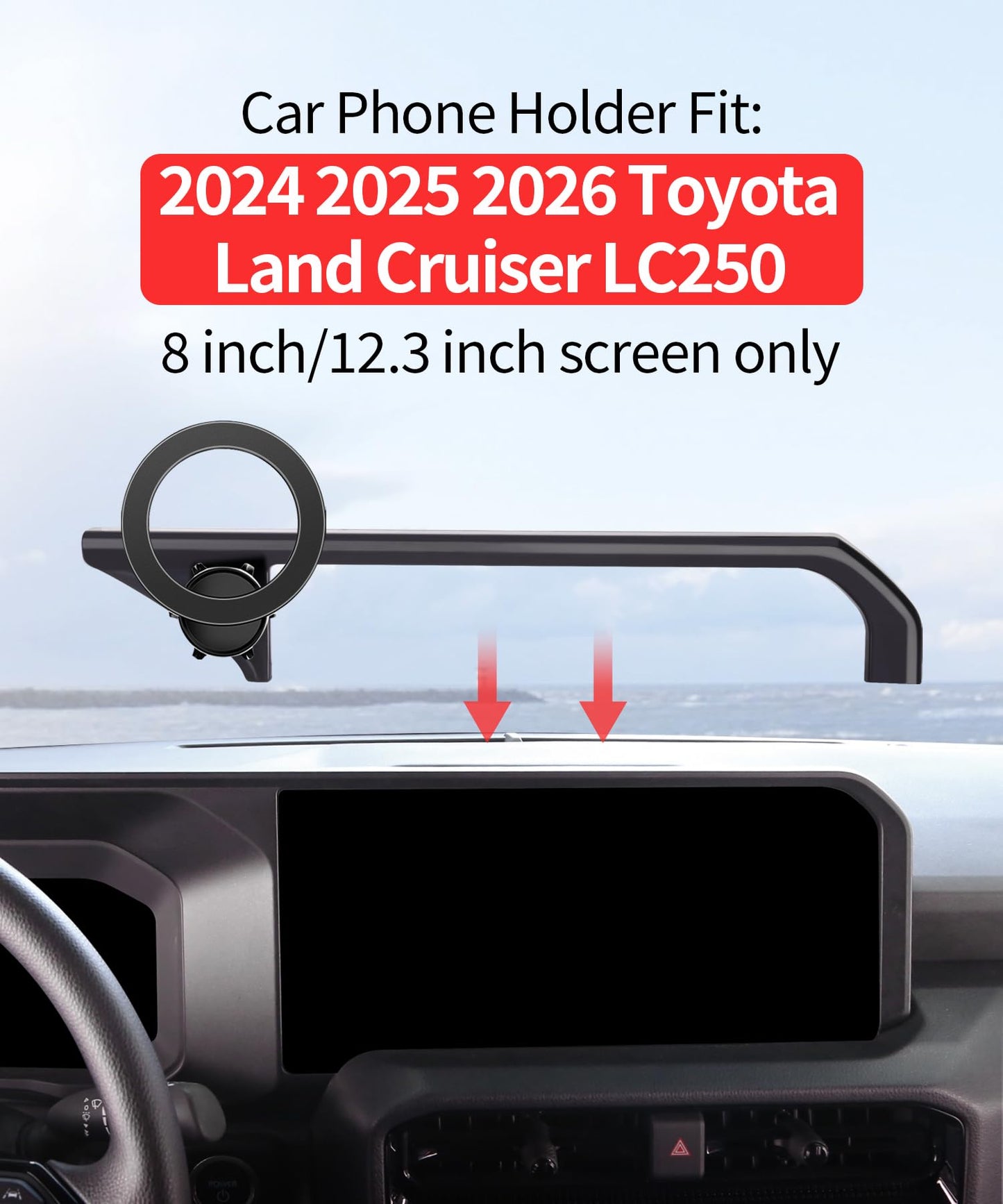 Car Phone Holder for Toyota Land Cruiser LC250 2024 - 2026