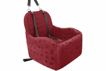 Dog Booster Car Seat for Small/Medium Dogs, Memory Foam Elevated Cushion, Fully Detachable & Washable with Safety Leashes, Fits All Car Seats & SUV - OMOTOR