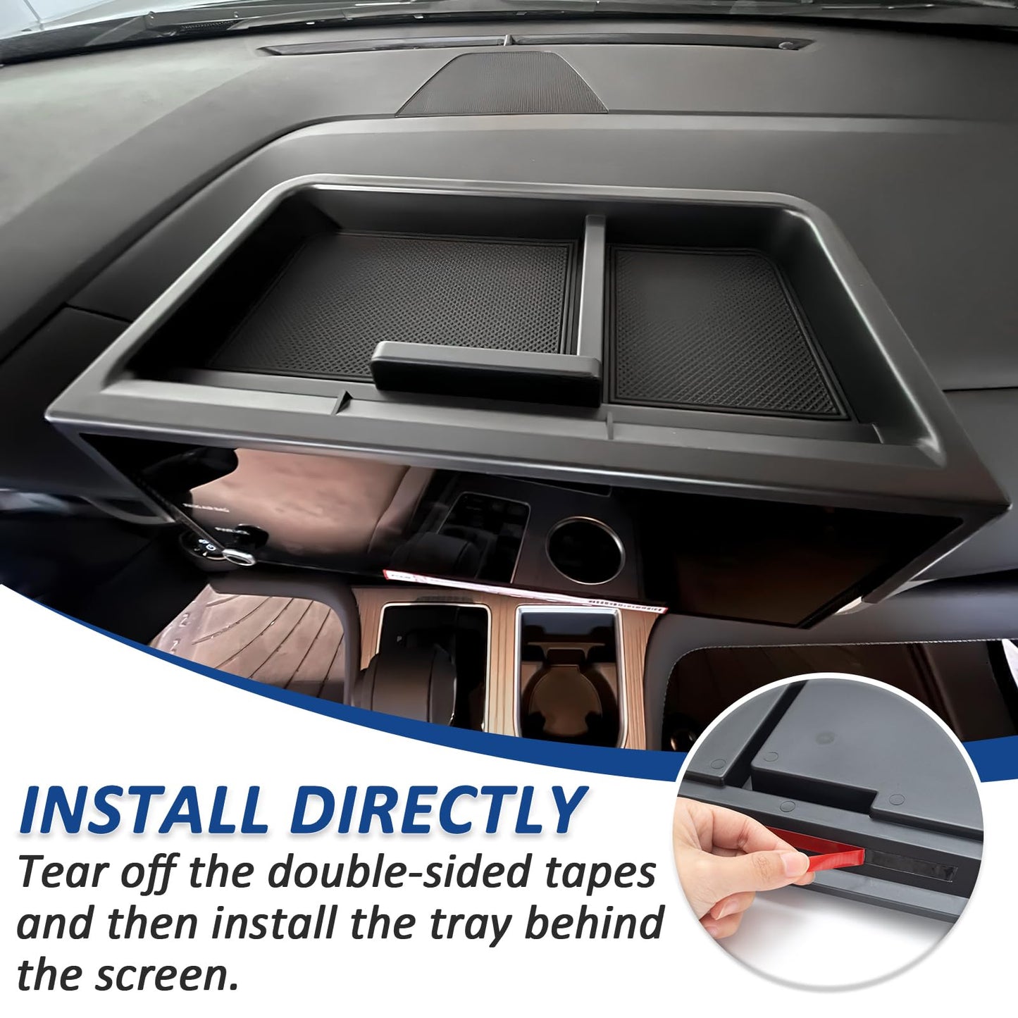 New Dash Tray Phone Holder Compatible with 2025 2026 Toyota Sienna 12.3" Screen (Not for LE Trim with 8" Screen)