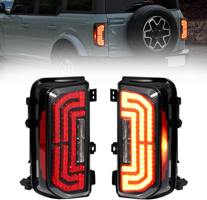FIERYRED LED Tail Lights for Ford Bronco Accessories 2024 2023 2022 2021 2/4 Door, Taillights Replacement with Plug & Play Design, Only Fit for Halogen Original Bronco Accessories