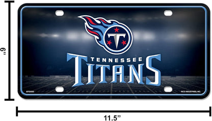 Rico Industries NFL Football USA Metal Auto Tag 6" x 12" - Great for Truck/Car/SUV
