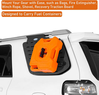 Hooke Road 10-24 4Runner Rear Window Molle Panel Modular Storage Panel System Exterior Cargo Rack Shelf for 2010-2024 Toyota 4Runner 5th Gen (Exclude 19+TRD Pro) - Pair