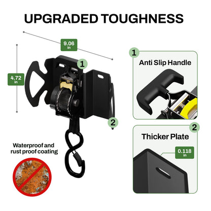 Rotating Retractable Ratchet Straps Fit for Toyota Tacoma 2005-2026
