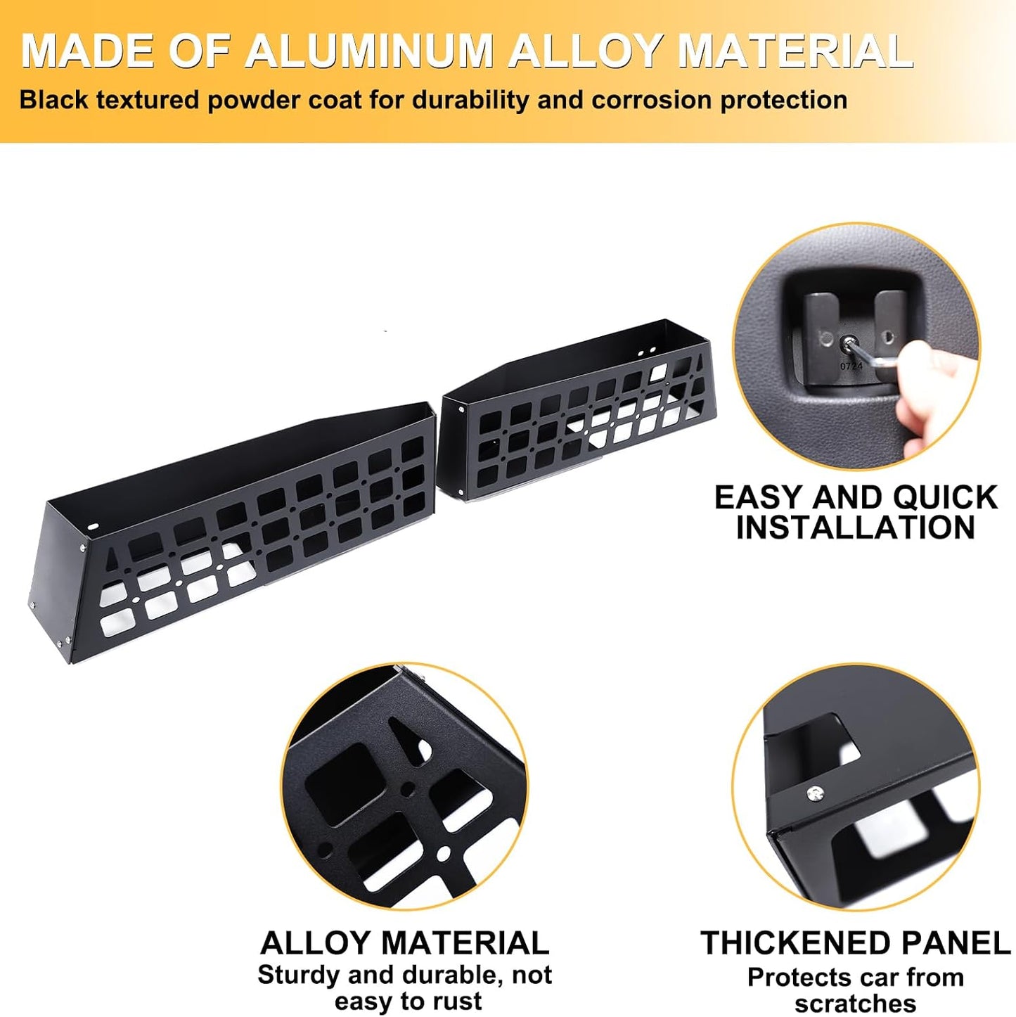Trunk Side Rack Cargo Storage Shelf Compatible with Toyota Land Cruiser 250 Prado LC250 J250 2024 - 2026