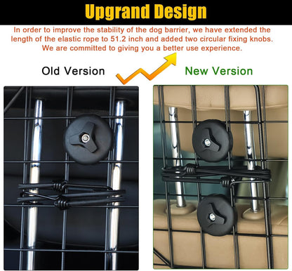 Adjustable Steel Mesh Dog Car Barrier for SUVs and Trucks