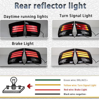 LED Rear Bumper Reflectors Light Compatible with Toyota Land Cruiser 2024 2025 First Edition & Base & 1958, Prado 250 LC250 J250