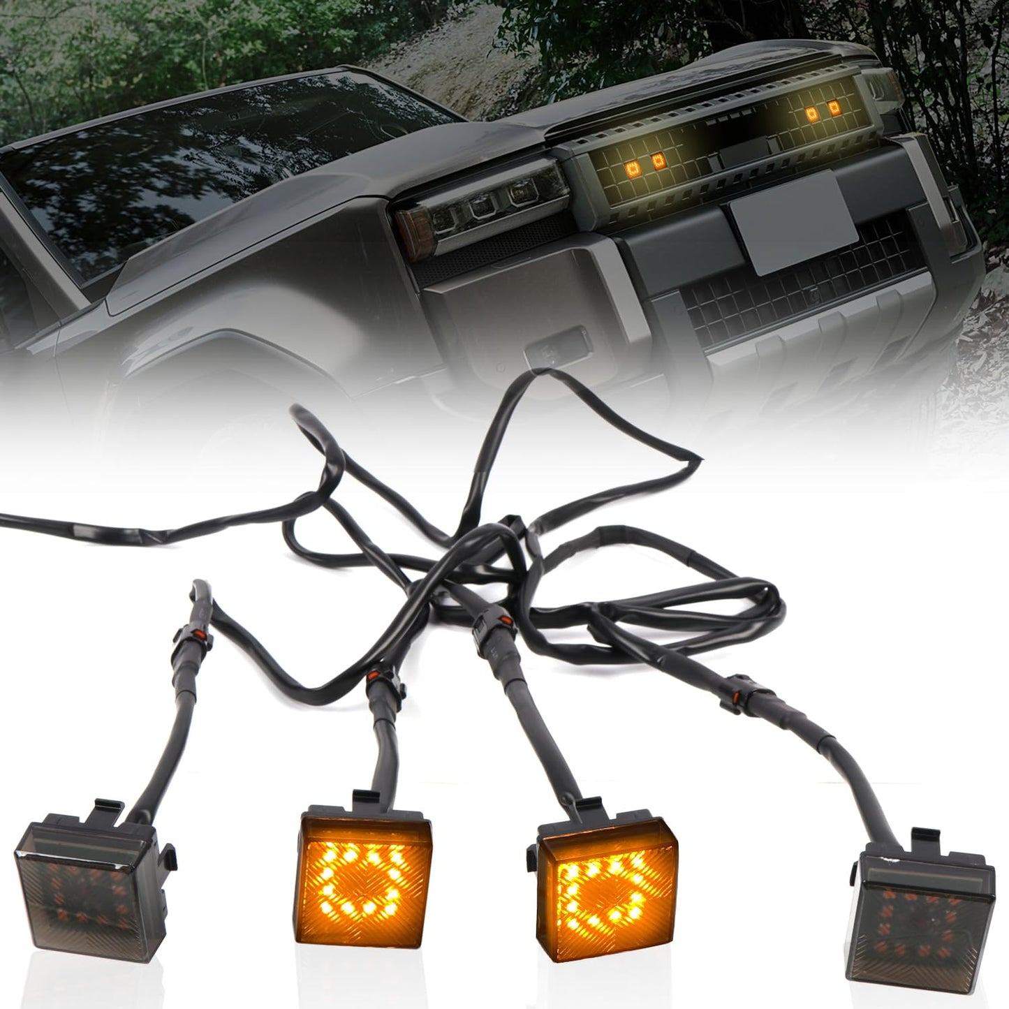 Grille Amber LED Light Assembling Kit for Toyota Land Cruiser Prado LC250 J250 2024 2025