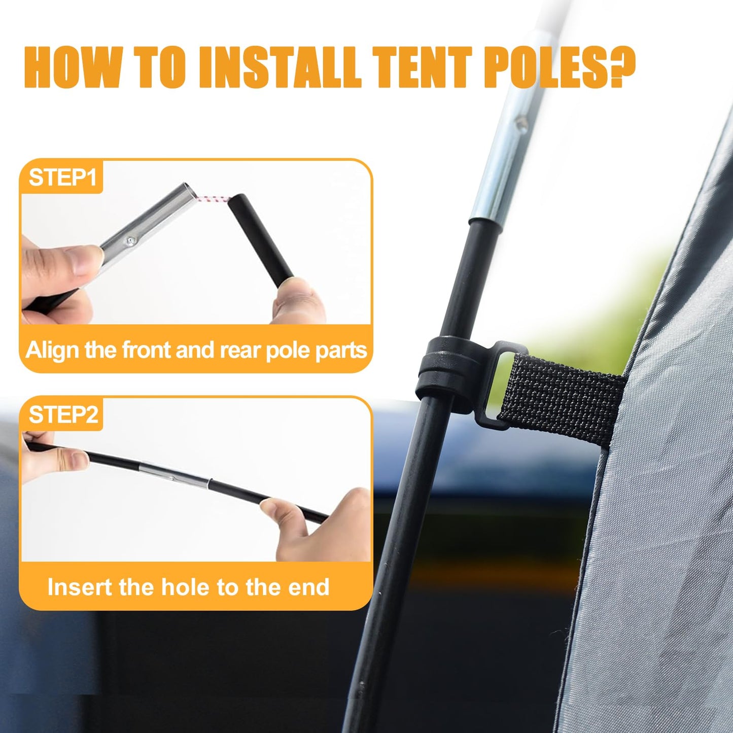 Truck Bed Tent, Waterproof PU3000mm Pickup Truck Tent for Camping Bed, for Car Camping