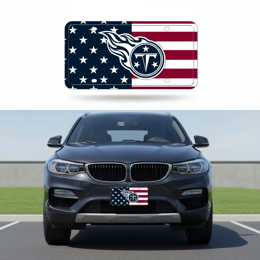 Rico Industries NFL Football USA Metal Auto Tag 6" x 12" - Great for Truck/Car/SUV